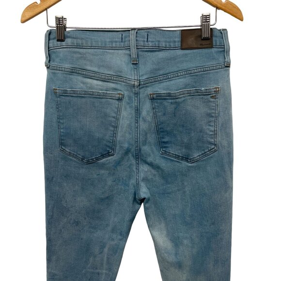 Madewell 11" High Rise Skinny Jeans Distressed Light Wash Denim Size 29 AG163 - Picture 5 of 8